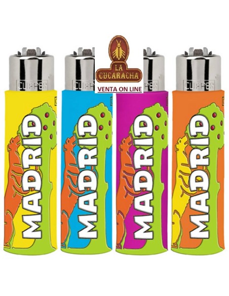EXPOSITOR 30 encendedores CLIPPER con funda «MADRID».