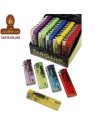 Targard-Caja 50 encendedor Slim piezo recargable transparente.