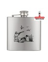 Petaca Licorera 6 oz. metálica Albainox cazador.
