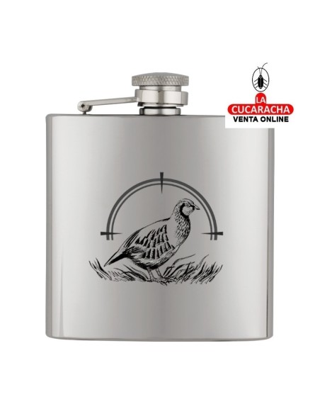 Petaca Licorera 6 oz. metálica Albainox perdiz.