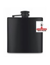 Petaca Licorera 6 oz. metálica negra Albainox.