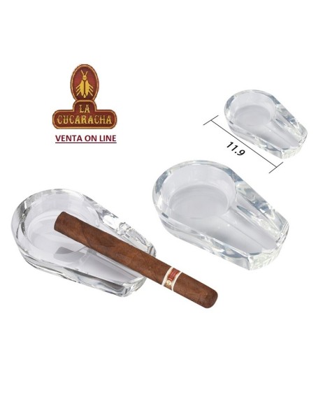 CENICERO PURO CRISTAL BLANCO DIAMETRO: 6CM.