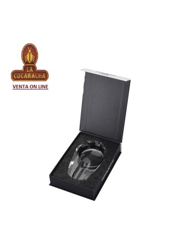 CENICERO PURO CRISTAL NEGRO DIAMETRO:...