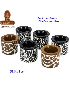 Caja 6 Ceniceros surtidos...