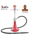 ALADIN-Cachimba-Shisha-Narguile 46CM-MVP460 acero inox. y cristal roja.