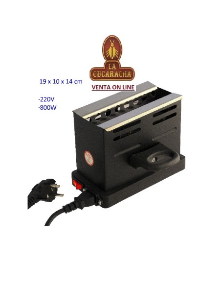 HORNILLO TOSTADORA CARBON ELECTRICA SHISHA 800 W-220 V.