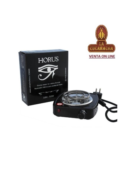 HORUS-HORNILLO CALENTADOR ELECTRICO METALICO SHISHAS 220V -500W NEGRO.