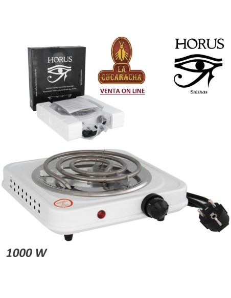 HORNILLO CALENTADOR ELECTRICO METALICO SHISHAS 1000W BLANCO.