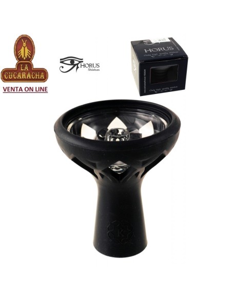 CAZOLETA CRISTAL DESMONTABLE EN 2 PIEZAS NEGRA.