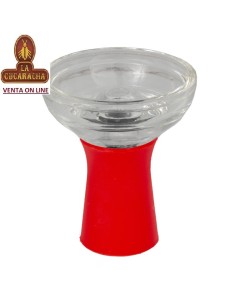 CAZOLETA SHISHA SILICONA Y CRISTAL COLORES.