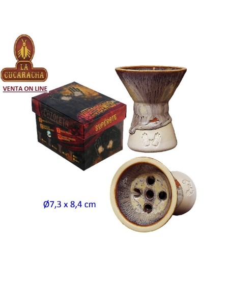 HORUS-Cazoleta barro blanco shisha alta calidad «Tempo Ragnarok».