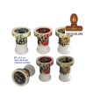 HORUS-Caja 6 cazoletas barro shisha «PH-DALLAS» colores surtidos.
