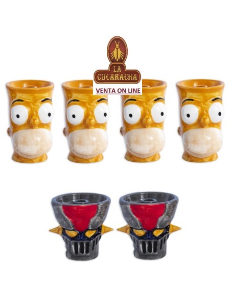 Caja 6 cazoletas barro «H-22».