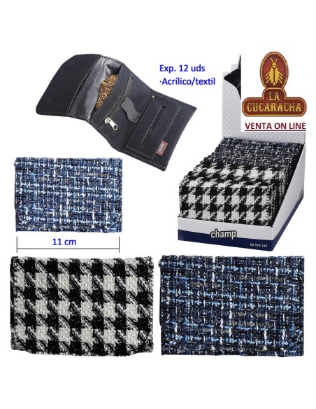 Expositor 12 bolsas picadura «Champ» tweed.