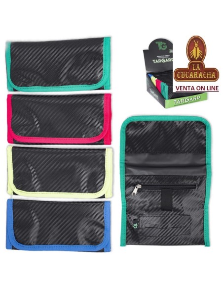 Expositor 12 bolsas picadura «TG» surtidas.