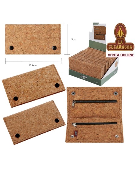 Expositor 12 bolsas picadura «Champ» 160 x 90 mm. de corcho.