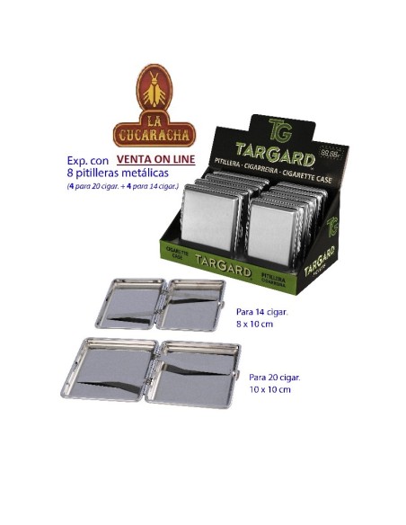 Expositor 8 pitilleras metalicas «TG» para 14 y 20 pitillos.