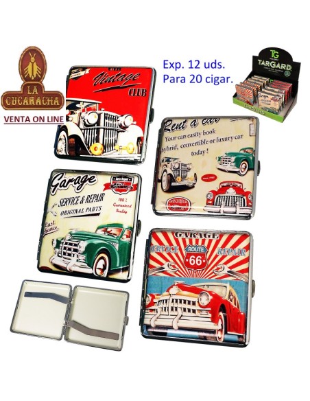 Expositor 12 pitilleras «TG Garaje vintage» para 20 pitillos.