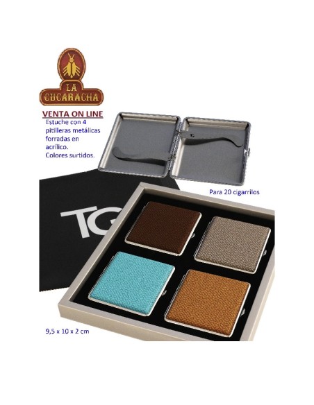 Expositor 4 pitilleras «TG» para 20 pitillos.