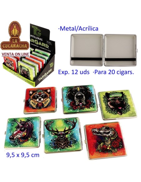 Expositor 12 pitilleras acrilicas «TG» para 20 pitillos 6 modelos.