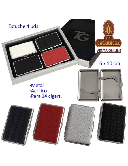 Expositor 4 pitilleras metal-acrilicas «TG» para 14 pitillos.