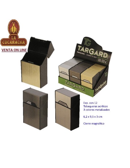 Expositor 12 tabaqueras acrilicas cierre magnetico «TG».