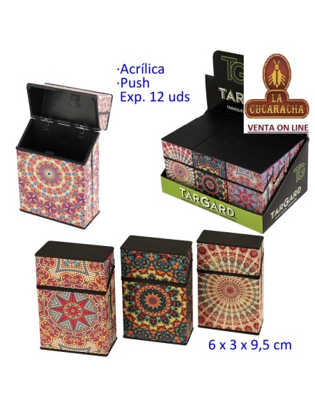 Expositor 12 tabaqueras acrilicas cierre presion «TG».