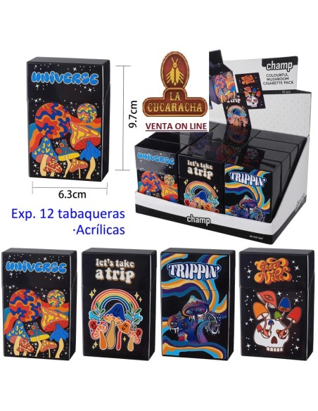 Expositor 12 tabaqueras acrilicas «Champ Mushroom».