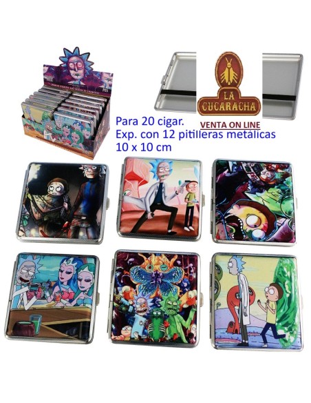 Expositor 12 pitilleras para 20 cigarrillos 10x10cm.