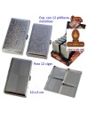 Expositor 12 pitilleras metalicas para 12 cigarrillos 10x6cm.