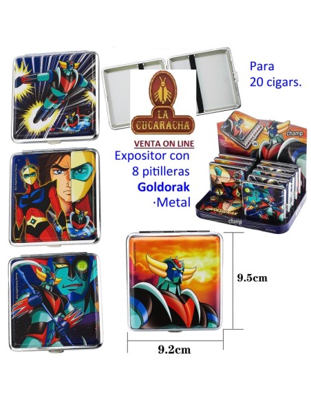 Expositor 8 pitilleras «Champ Goldorak» para 20 cigarrillos.