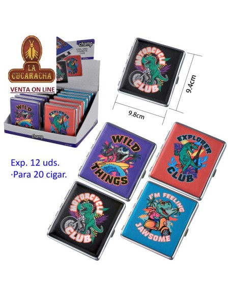 Expositor 12 pitilleras «Champ dino» para 20 cigarrillos.