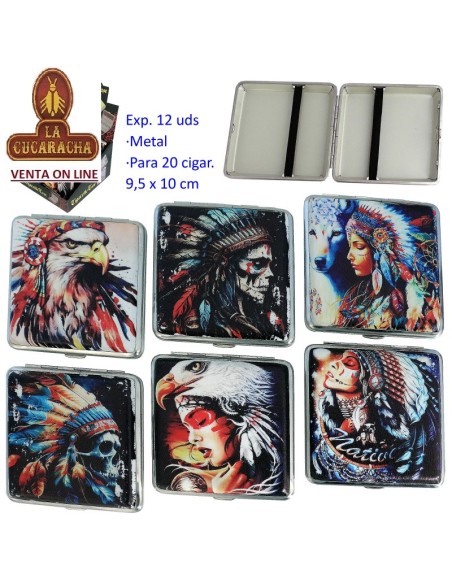 Expositor 12 PITILLERAS metal PARA 20 CIGARRILLOS.