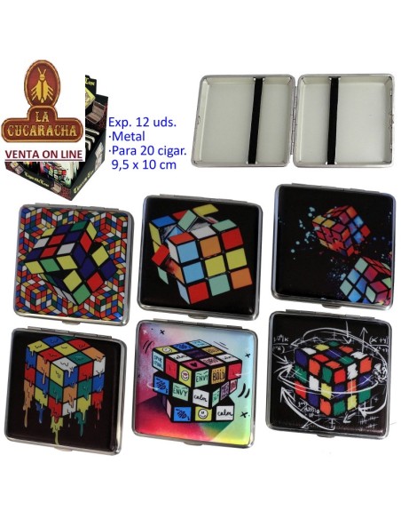 Expositor 12 PITILLERAS metal PARA 20 CIGARRILLOS.