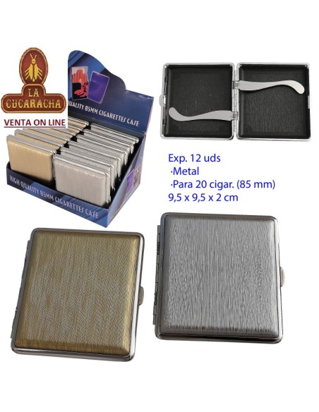 Expositor 12 pitilleras metal para 20 cigarrillos.