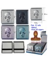 Expositor 12 pitilleras metal «Champ skull» para 20 cigarrillos.