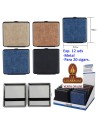 Expositor 12 pitilleras metal «Champ denim» para 20 cigarrillos.