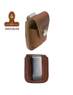 ZIPPO-Funda piel encendedor...