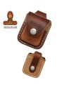 ZIPPO-Funda piel encendedor con trabilla color marron.