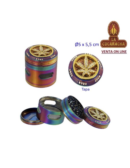 Grinder metal «leave María» 4 partes 5cm.