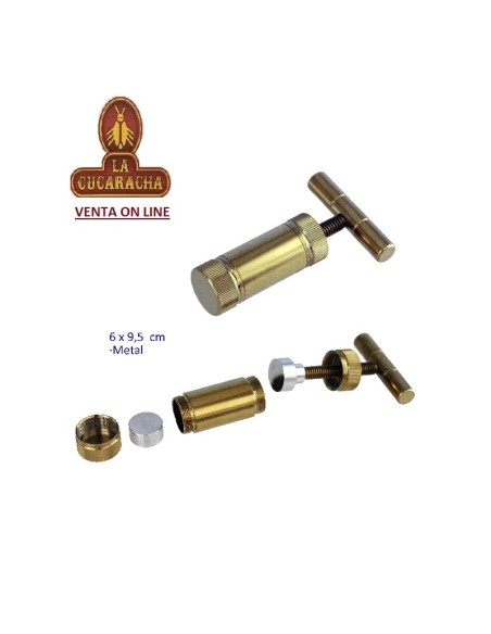 Grinder prensapolen 9.5cm. metal dorado.