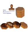 Grinder metal dorado 4 partes union magnetica 5cm.