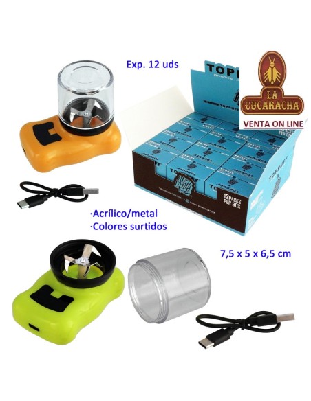 Expositor 12 Grinder acrilico-metal 6.5cm.