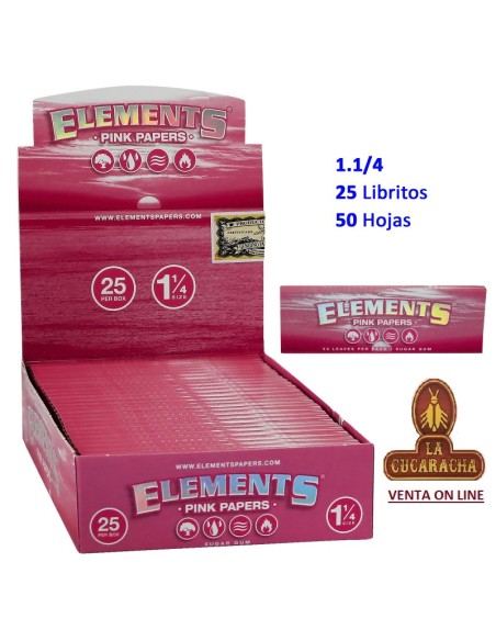 Elements-Caja 25 libritos 50 Hojas Papel Liar 1.1/4.
