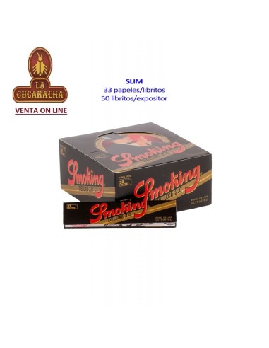 Smoking DELUXE-Caja 50 libritos 33 Hojas Papel Liar 110mm.