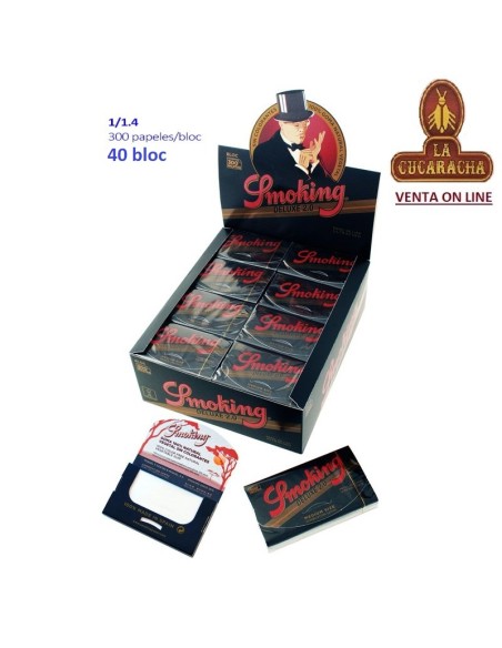 Caja 40 libritos 300 Hojas Papel Liar SMOKING DELUXE 2.0-78mm.