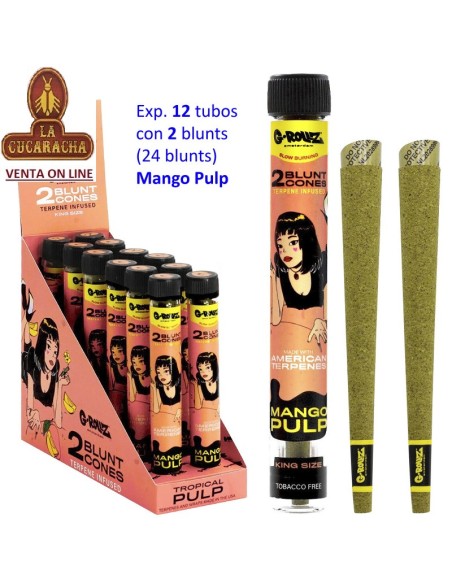 G-ROLLZ-CAJA 12 TUBOS DE 2 CONOS PAPEL MANGO PULP.