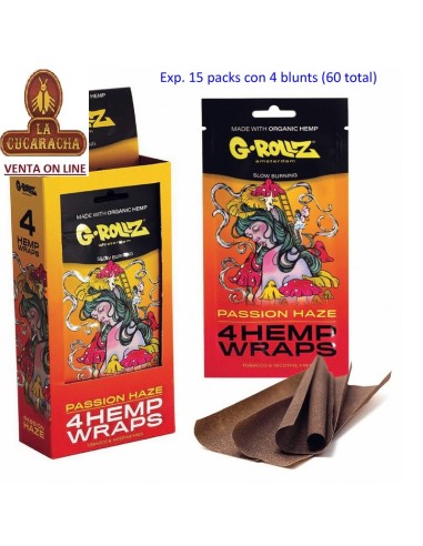 CAJA 15 PACK CON 4 CONOS BLUNTS G-ROLLZ «Passion Haze».