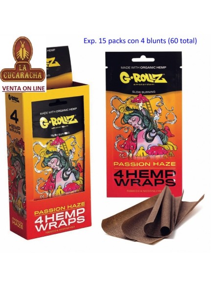 CAJA 15 PACK CON 4 CONOS BLUNTS G-ROLLZ «Passion Haze».
