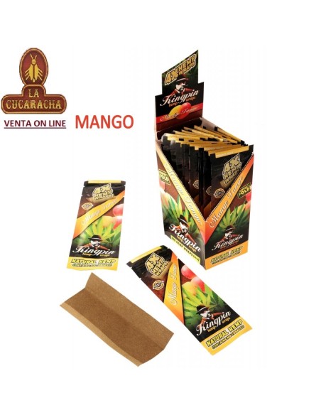 CAJA 25 SOBRES PAPEL NATURAL SABOR MANGO DE CAÑAMO AROMATIZADO.